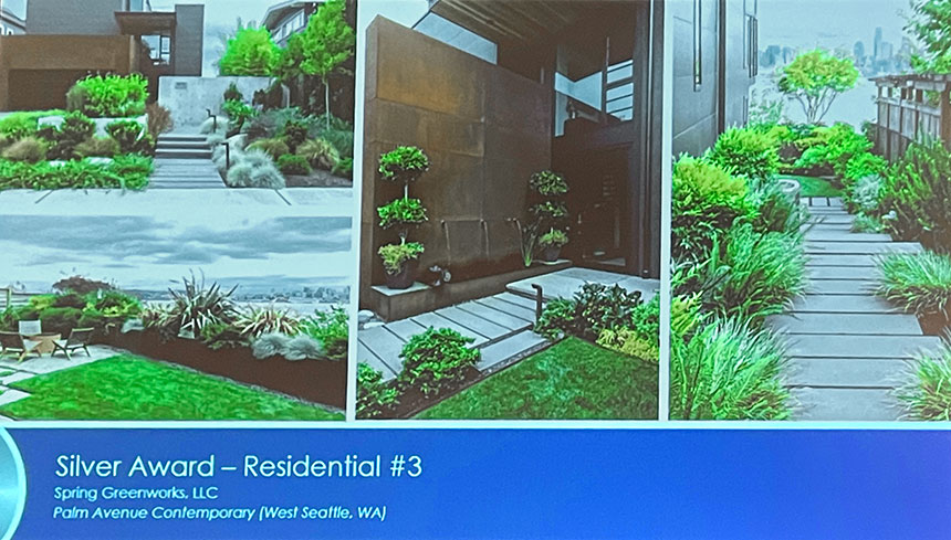 Slide show image of a contemporary garden