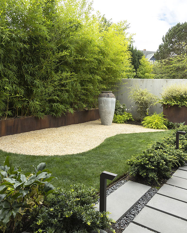 Focal Container on Tan Gravel